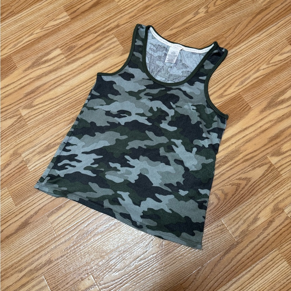 Lucky Brand Green Camo Tank Top